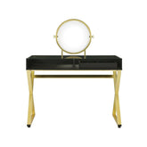 Coleen Black & Gold Finish Vanity Desk Model AC00669 By ACME Furniture